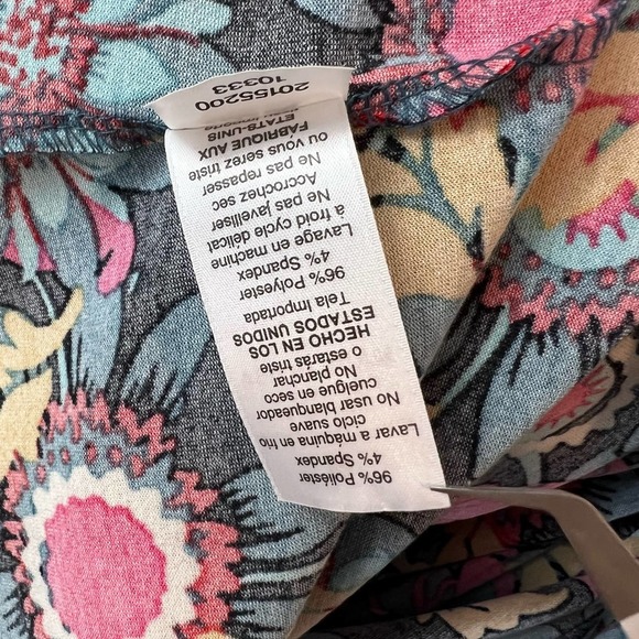 Lularoe Women's size Medium. Floral bold botanical Tank Tee Dress #1030 - Picture 8 of 8